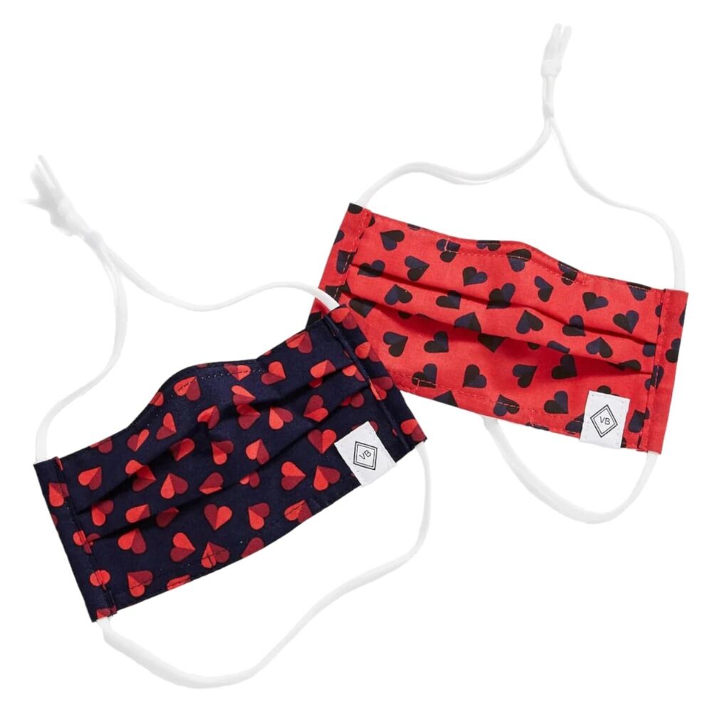 Llot 5 Vera Bradley Cotton Masks w/ Adjusters, 2 pack
